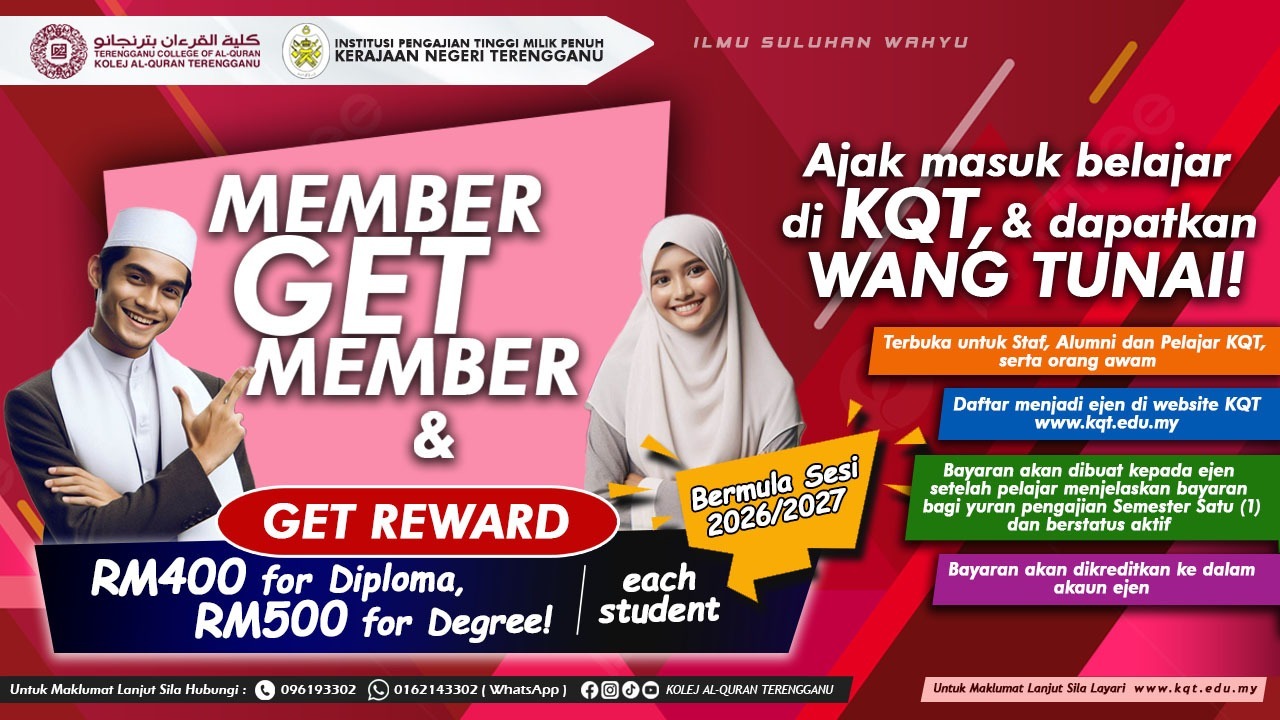 Ajak masuk belajar di KQT, dan dapatkan WANG TUNAI!